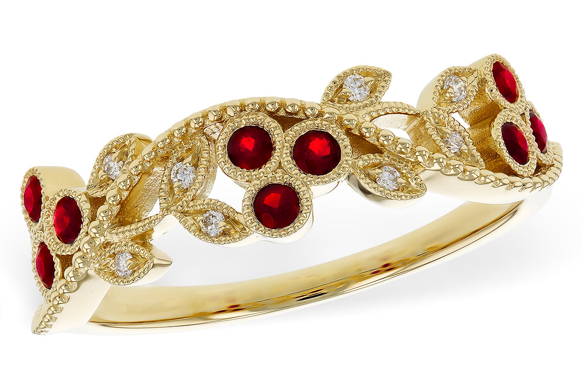 G329-72643: LDS DIA RG .22 RUBY TW .28 TGW