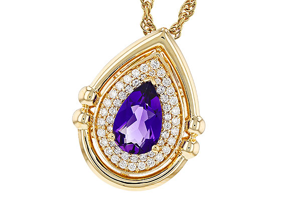 G330-55415: NECKLACE .70 AMETHYST .86 TGW (8x5MM AMY)