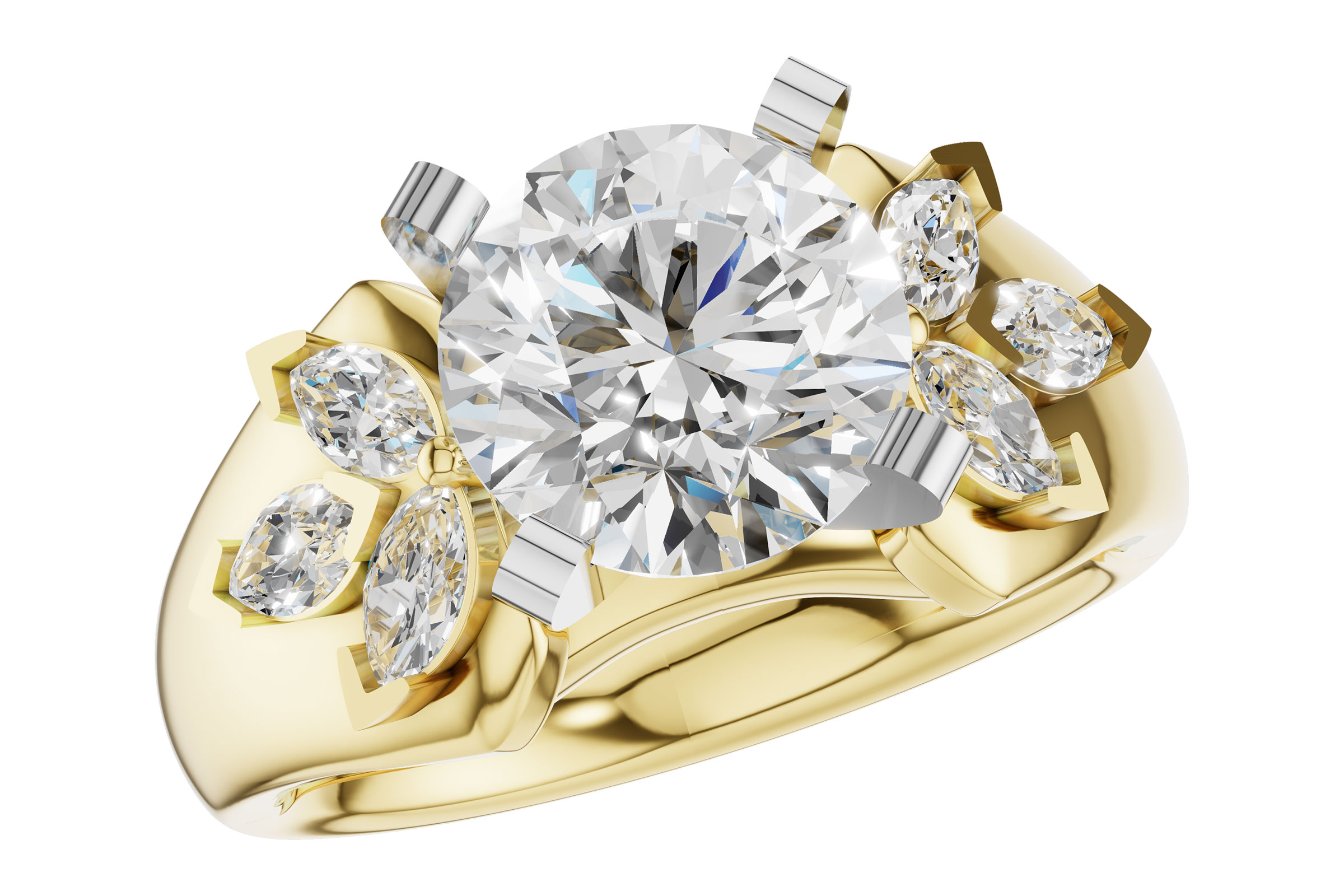 G330-56297: LDS SEMI DIA RG .38 TW MARQUISE DIAS