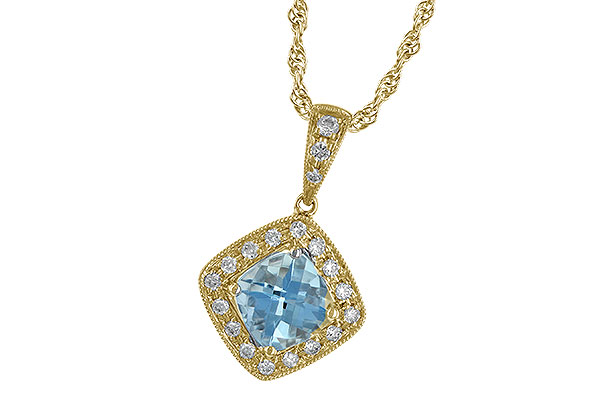 H061-46306: NECKLACE .80 AQUA .93 TGW