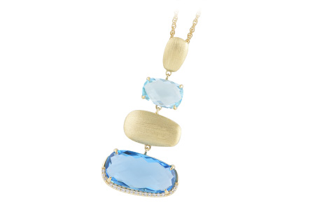 H243-29061: NECK 13.75 BLUE TOPAZ 13.87 TGW