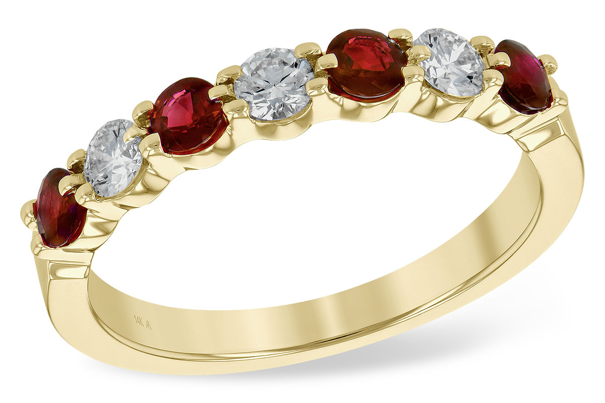 H244-25415: LDS WED RG .48 RUBY .78 TGW