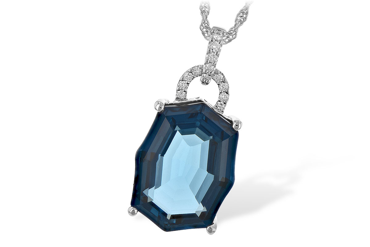 H244-27270: NECK 11.75 LONDON BLUE TOPAZ 11.85 TGW