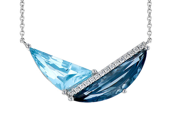 H327-85424: NECK 4.66 BLUE TOPAZ 4.75 TGW (18")