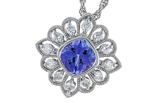 H328-76361: NECK .98 TANZANITE 1.24 TGW