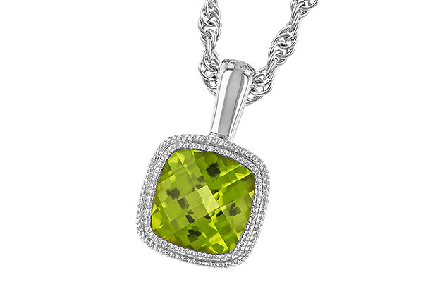 H328-79088: NECKLACE .95 CT PERIDOT