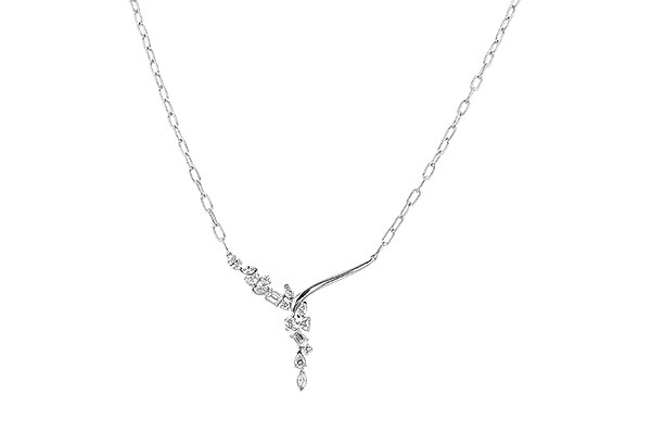 H328-79952: NECKLACE 1.22 TW FANCY CUT DIAMONDS (18")