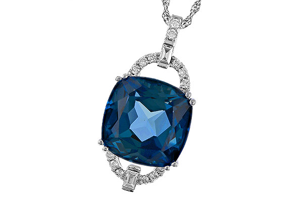 H329-65424: NECK 9.00 LONDON BLUE TOPAZ 9.20 TGW (12MM LBT)