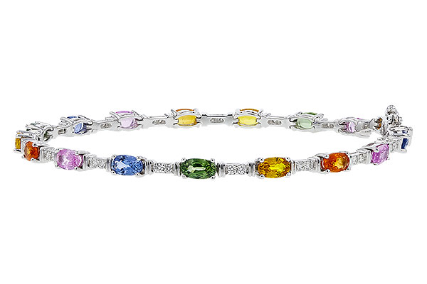 H329-66352: BRACELET 4.76 MULTI-COLOR SAPPH 5.08 TGW (7")
