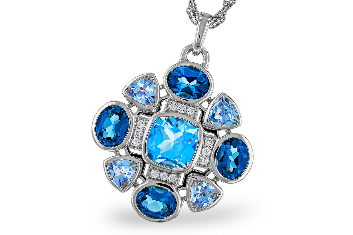 H329-67188: NECKLACE 3.19 TW BLUE TOPAZ 3.25 TGW