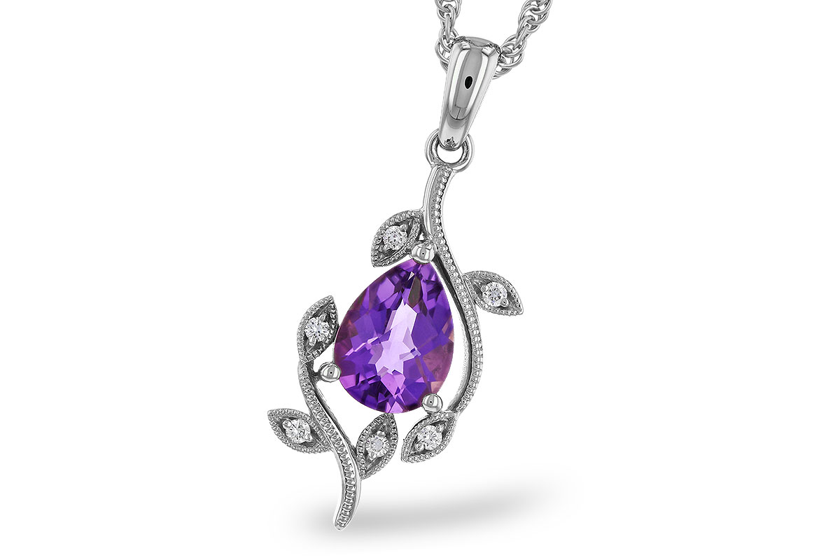 H329-67233: NECKLACE .88 AMETHYST .93 TGW (8x6MM AMY)