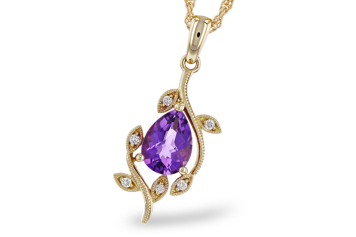 H329-67233: NECKLACE .88 AMETHYST .93 TGW (8x6MM AMY)