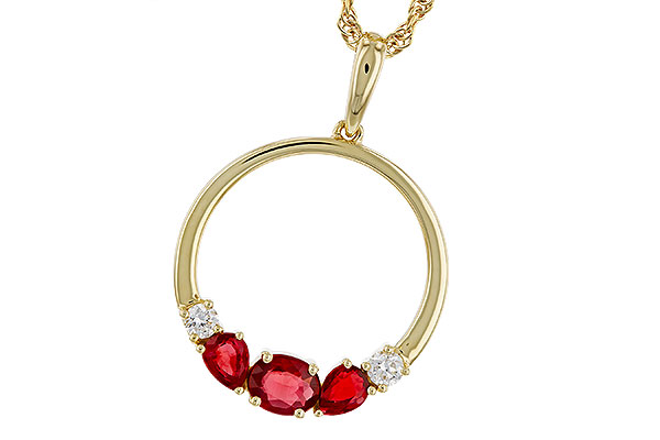 H329-68161: NECKLACE .79 RUBY .89 TGW