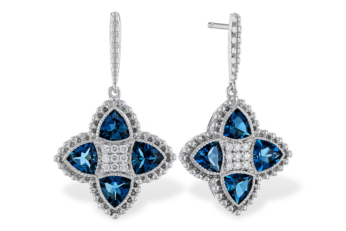 H329-69015: EARRINGS 1.73 LONDON BLUE TOPAZ 1.82 TGW