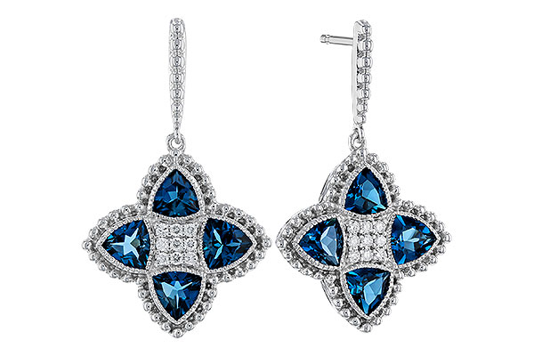 H329-69015: EARRINGS 1.73 LONDON BLUE TOPAZ 1.82 TGW