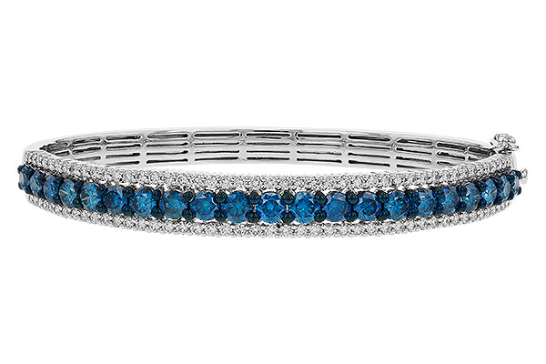 H329-69061: BANGLE 4.05 BLUE DIAS 5.50 TW