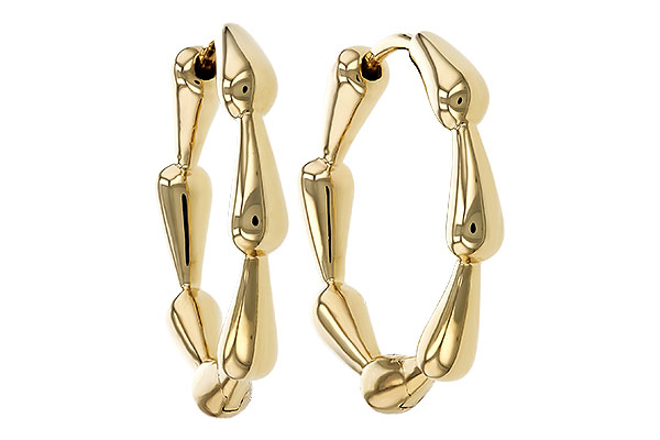 H329-69961: GOLD EARRINGS (21MM)