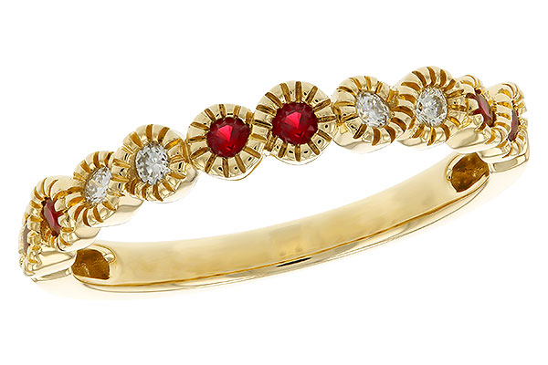 H329-70888: LDS WED RG .16 TW RUBY .25 TGW