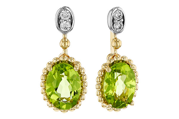 H329-71797: EARR 1.36 TW PERIDOT 1.42 TGW (7x5MM OV)