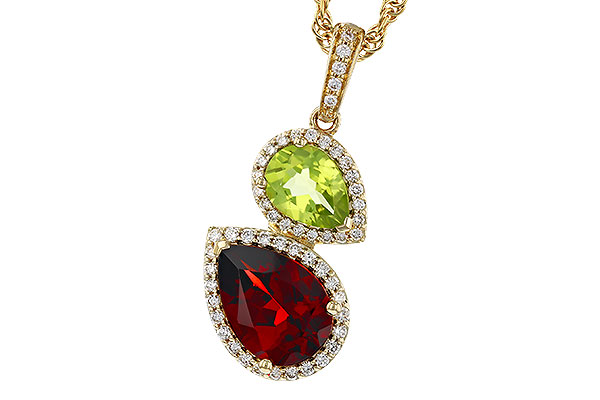 H329-72679: NECKLACE 2.74 SEMI-PREC (GAR,PER) 2.95 TGW