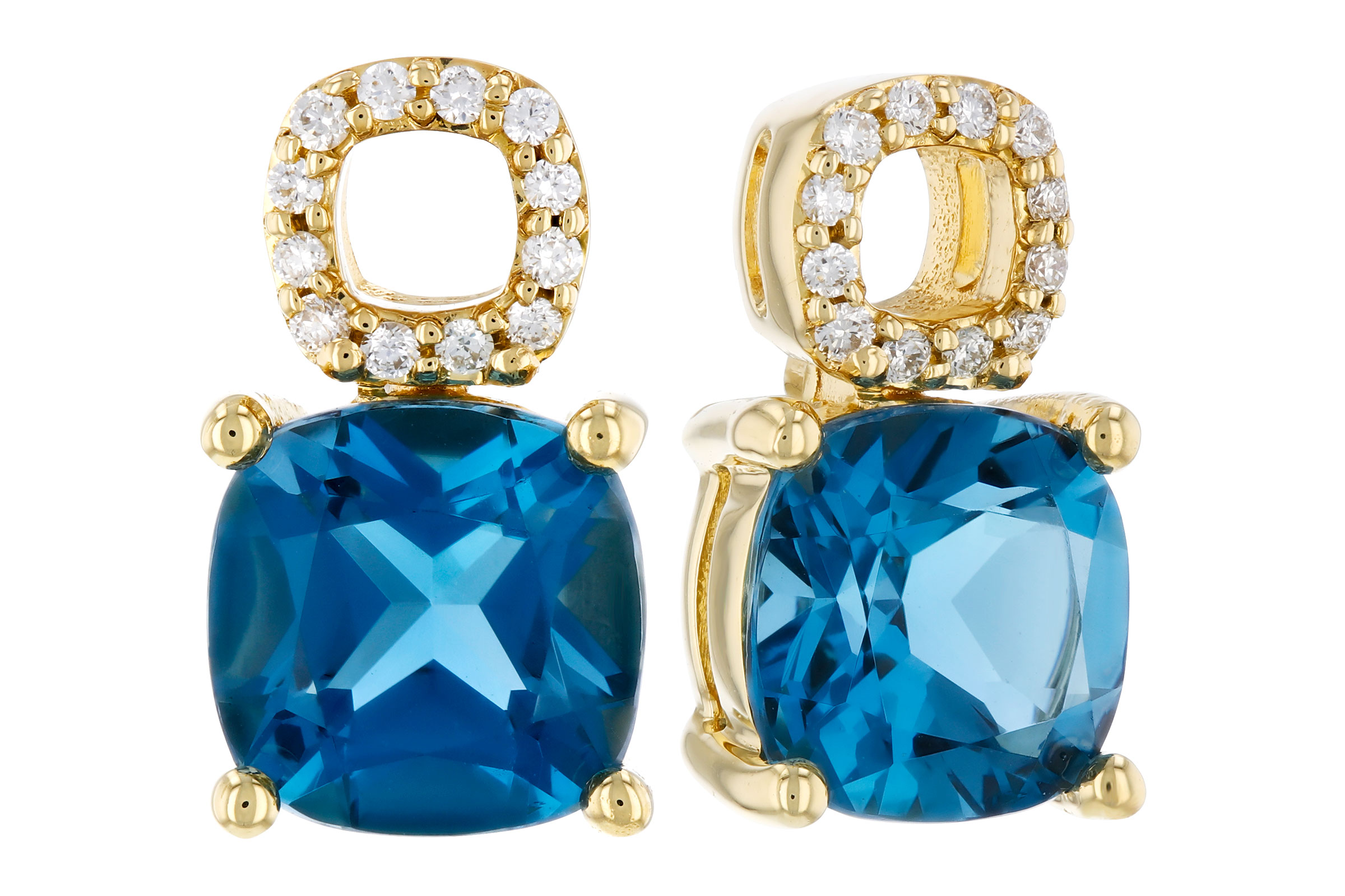H330-57233: EARR 1.92 TW LONDON BLUE TOPAZ 1.98 TGW (6MM LBT)