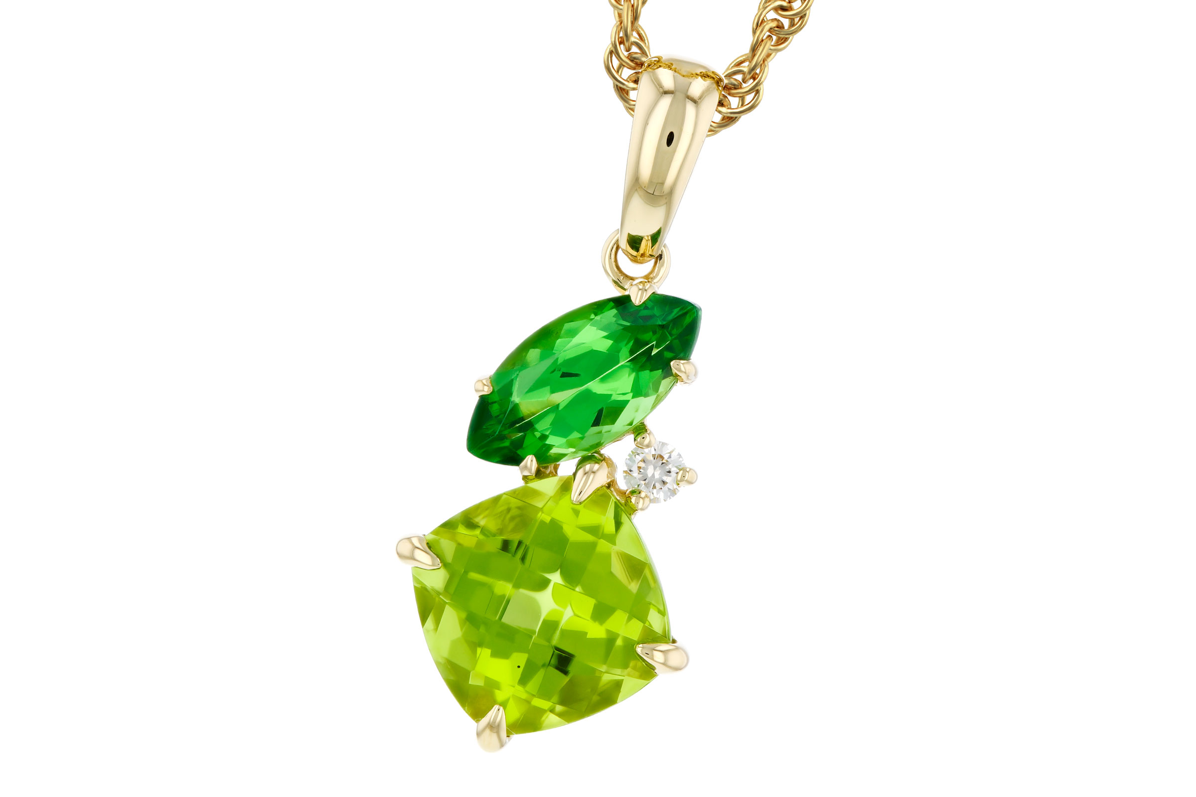 H330-58115: NECKLACE 1.97 TW SEMI-PREC (PER,TSAV) 2.00 TGW