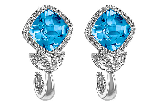 K242-43615: EARR 2.12 BLUE TOPAZ 2.14 TGW