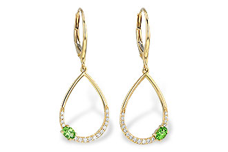 K245-17242: EARR .33 GREEN GARNET .49 TGW