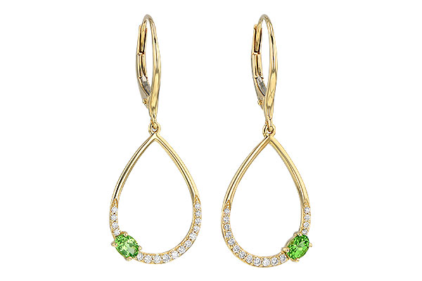K245-17242: EARR .33 GREEN GARNET .49 TGW