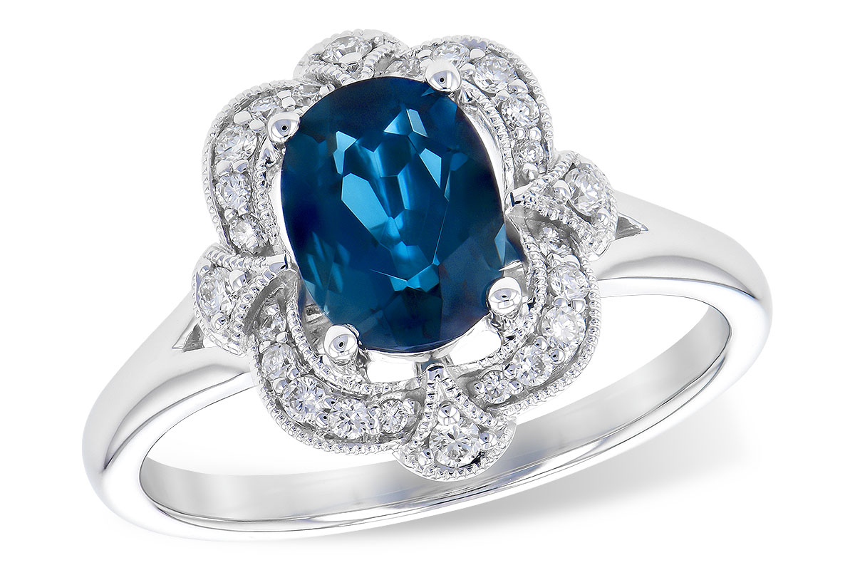 K327-89033: LDS RG 1.35 LONDON BLUE TOPAZ 1.50 TGW