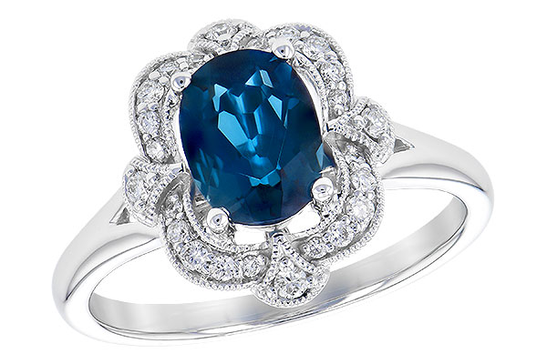 K327-89033: LDS RG 1.35 LONDON BLUE TOPAZ 1.50 TGW