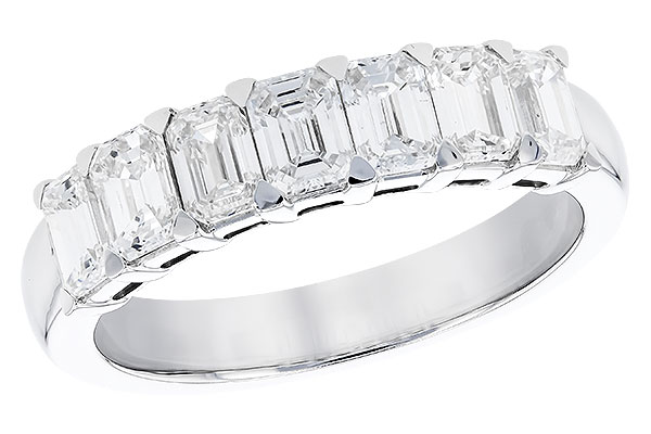 K328-74542: LDS DIA WED RG 1.66 TW (7 EMERALD CUTS)