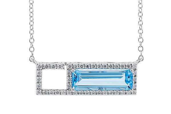 K328-75397: NECK 1.44 BLUE TOPAZ 1.60 TGW