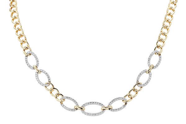 K328-75406: NECKLACE 1.12 TW (17")(INCLUDES BAR LINKS)