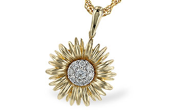 K328-77233: E328-76334 WITH YG PETALS / WG SETTING .10 TW