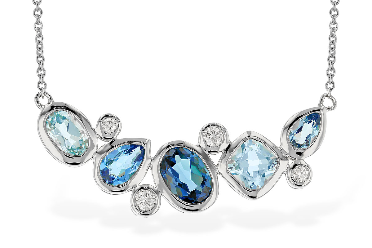 K328-79015: NECK 2.57 BLUE TOPAZ TW 2.72 TGW (18")