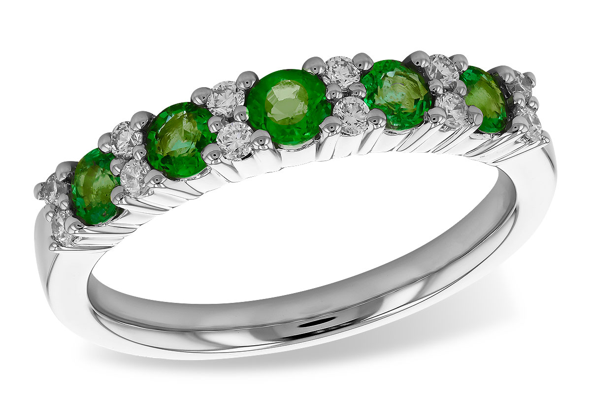 K328-80888: LDS WED RG .55 EMERALD .72 TGW
