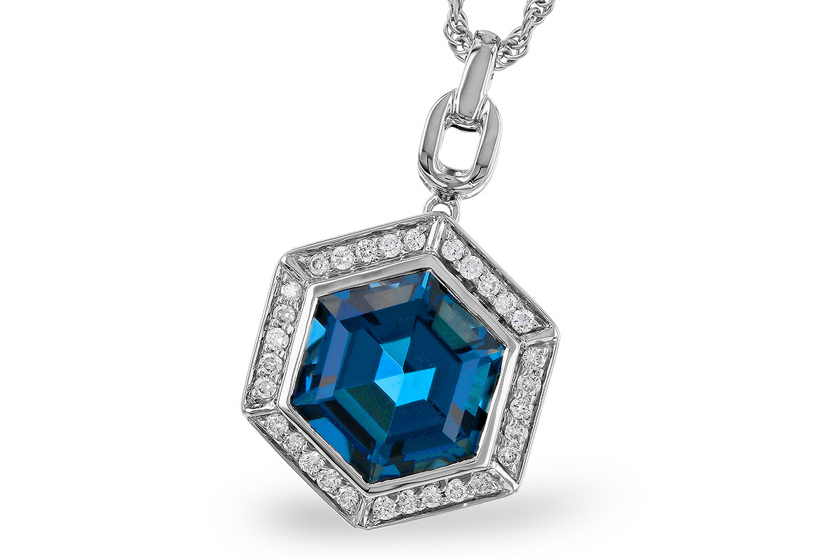 K329-66324: NECK 3.40 LONDON BLUE TOPAZ 3.55 TGW (9MM LBT)