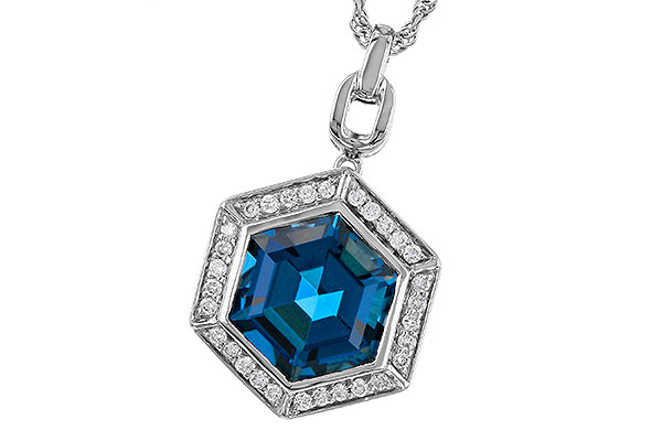 K329-66324: NECK 3.40 LONDON BLUE TOPAZ 3.55 TGW (9MM LBT)