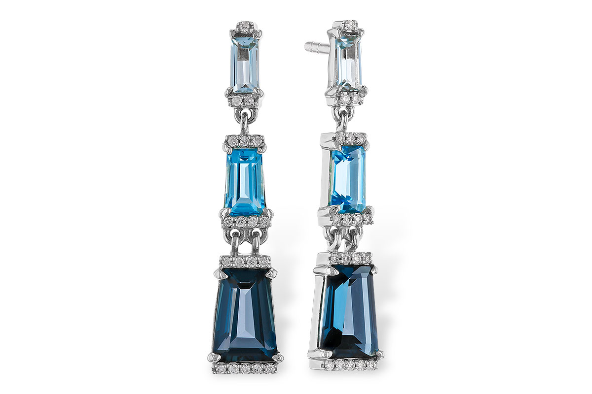 K329-68124: EARRINGS 2.55 BLUE TOPAZ 2.62 TGW