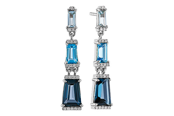 K329-68124: EARRINGS 2.55 BLUE TOPAZ 2.62 TGW