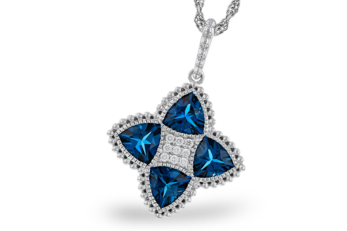 K329-69015: NECKLACE 2.79 LONDON BLUE TOPAZ 2.85 TGW