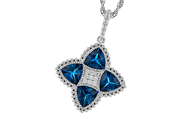 K329-69015: NECKLACE 2.79 LONDON BLUE TOPAZ 2.85 TGW