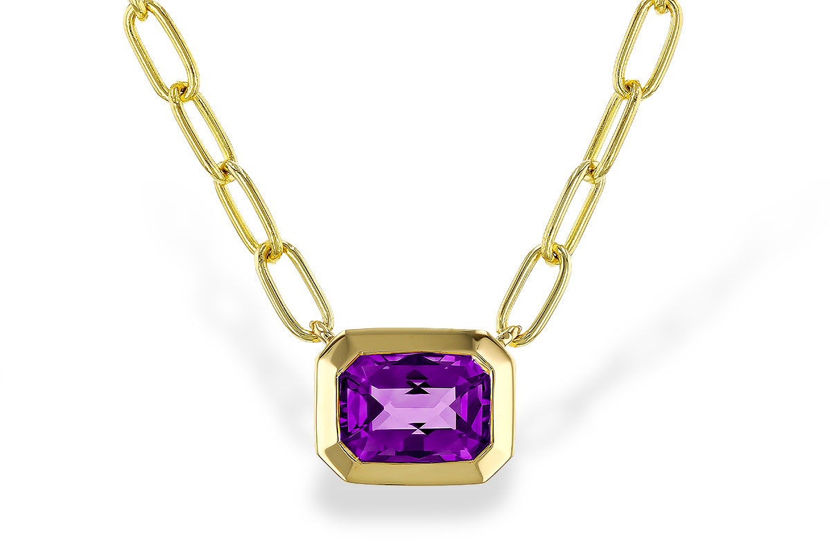 K329-69988: NECKLACE .82 AMETHYST (18")