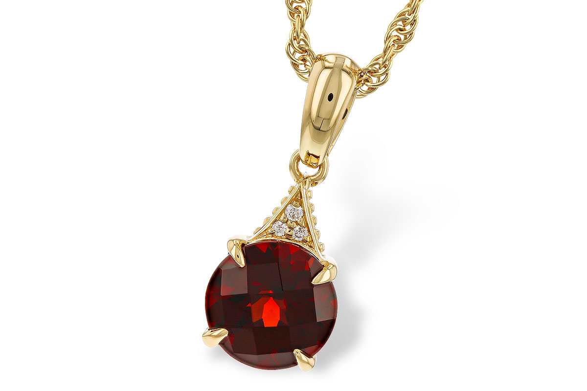 K329-70842: NECK 1.46 GARNET 1.47 TGW (7MM RD)