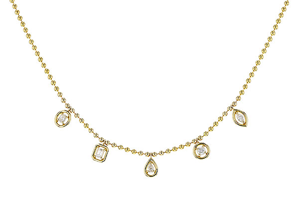 K329-71788: NECKLACE .50 TW FANCY CUT DIAS (18")