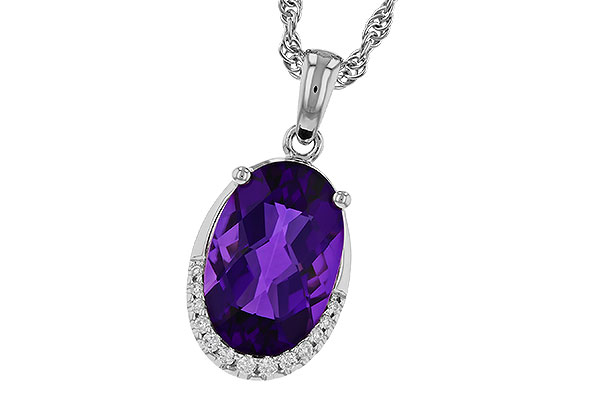 K329-72642: NECKLACE 2.70 AMETHYST 2.76 TGW (12x8MM OV)