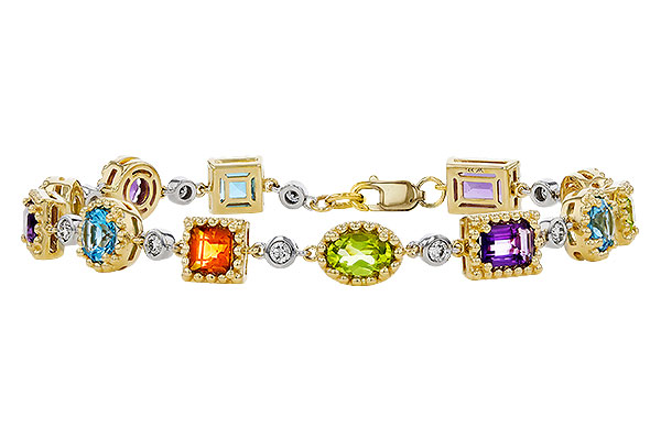 K329-72679: BRACELET 4.63 SEMI-PREC (AMY,BT,CIT,PER) 5.05 TGW