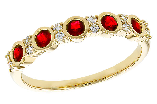 K329-72697: LDS WED RG .33 TW RUBY .45 TGW