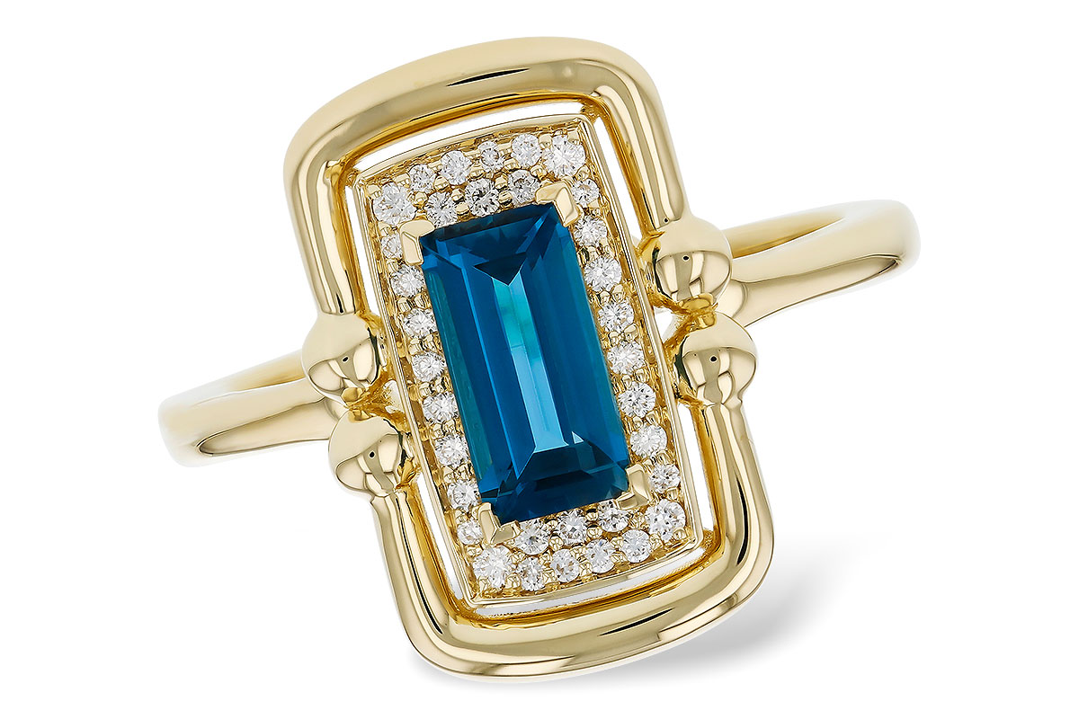 K330-55406: LDS RG .84 LONDON BLUE TOPAZ .96 TGW (8x4MM LBT)